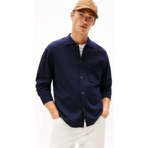 Tommy Hilfiger Heren Essential Cotton LS Overhemd MW0MW40432 Overige Truien, Blauw, L, Blauw (Woestijnhemel), L
