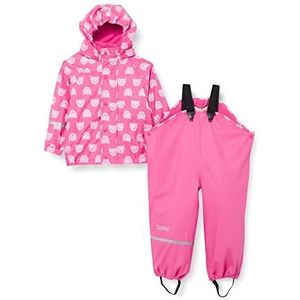 CareTec Girl's Rain Suit-Pu W. Fleece Regenjas en Kids Waterdichte Broek, roze (546), 98