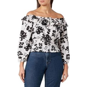 paino Damesblouse, wit, zwart, L