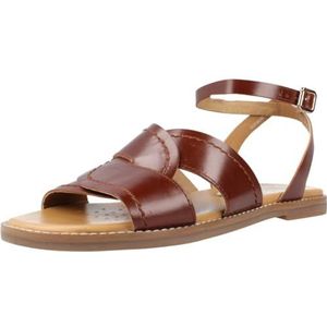 Geox Dames D NAILEEN Flat Sandaal, bruin, 38,5 EU, bruin, 38.5 EU