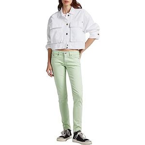 Pepe Jeans Soho Jeans Skinny Fit Mid Waist Denim voor dames, Groen (Bleach Green), 33W / 28L