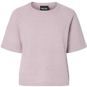 PIECES Pcmikela Ss ronde hals gebreide damestrui, Dawn Pink, M