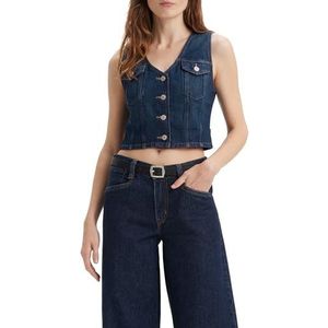 Levi's Dames Bella Denim Corset Top, Dark Side Scrape, M