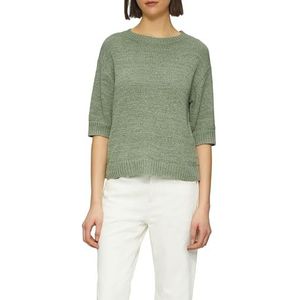 s.Oliver - Trui - Groen - Knitwear - Ronde Hals - Halve Mouw