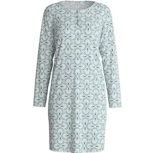 CALIDA - Flower Nights - Nachthemd - Smoke blue - Lange Mouwen - Ronde Hals