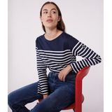 Petit Bateau - Marine Shirt - Katoen - Blauw - Lange Mouwen