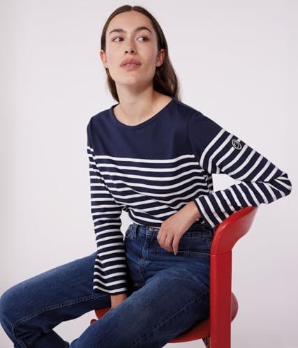 Petit Bateau - Marine Shirt - Katoen - Blauw - Lange Mouwen