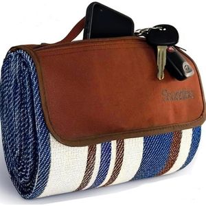 Scuddles Grote Picknick- & Outdoor-Decke met Tas voor iPhone, Sleutels & Meer – Waterafstotend, Dubbele Laag – Praktisch voor Lente, Zomer, Kamperen en het Strand