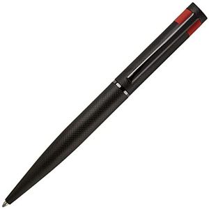 Hugo Boss Loop Diamond balpen van messing in de kleur zwart, lengte: 14,6 cm, pin kleur: blauw, HSW3674A