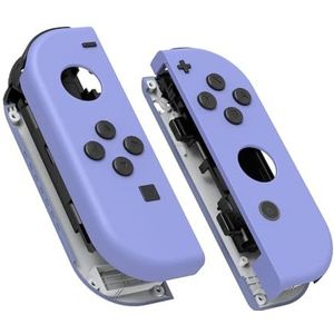 eXtremeRate Joycon Grip Cover Shell voor Nintendo Switch/Switch OLED Controller,DIY Vervangende Behuizingen Case met Knoppen Kit(Geen Joycon)-Licht Violet