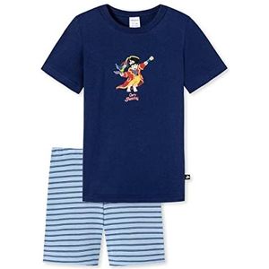 Schiesser Korte pyjama voor kinderen - Organic Cotton, donkerblauw, 128 cm