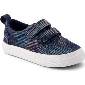 TOMS Fenix Sneaker met dubbele riem voor jongens, Navy Novelty Denim, 4 UK Child