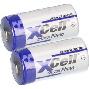 2X CR123/ CR123A DL123A batterijen 3V CR17345 Ultra Lithium Foto los Akkuman.de Set 2er