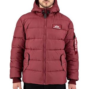 Alpha Industries - Hooded Puffer Alpha - Winter Jacket - Zwart - Taffeta - Regular Fit