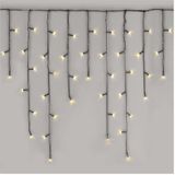 EMOS Led-ijsregen lichtsnoer, 3,6 m kerstlichtketting + 5 m kabel, 200 leds, 8 lichtmodi, voeding met timer 6 uur/18 uur, IP44 voor binnen en buiten, warmwit