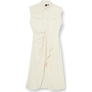 Pinko Dames Amityville Twill-jurk van viscose Cocktailjurk, P97_kleur roze, 46, P97 kleurtint roze, 46