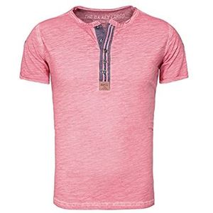 KEY LARGO Arena Button T-shirt voor heren, Desert Red (1345), M