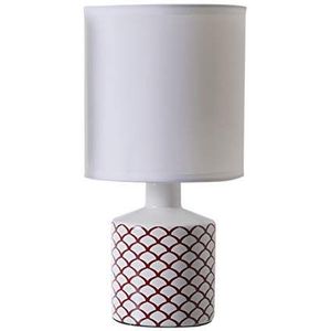 Lussiol 233771 nachtkastje, decoratieve lamp, keramiek, bordeaux, Ø 14 x H 29 cm