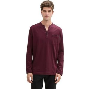 TOM TAILOR T-shirt met lange mouwen voor heren, 10341 - Gipsy Purple, XXL