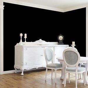 Apalis 94566 vliesbehang - Colour Black - effen behang breed, vliesfotobehang wandbehang HxB: 190 x 288 cm zwart