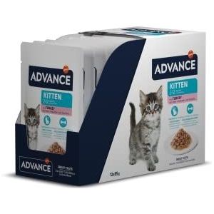 Advance Natvoer voor kittens met kalkoen, multipack 12 x 85 g, totaal 1,02 kg