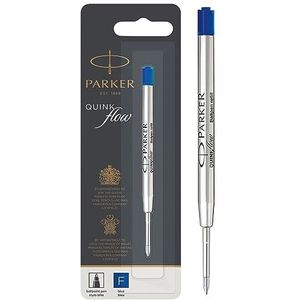 Parker Balpen Inkt Navulling | Fijne Tip | Blauwe QUINKflow Inkt | 1 Count