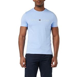 Tommy Hilfiger - Heren T-shirt - Casual Heren T-Shirts - Tommy Logo Tee T-Shirt - Tommy Hilfiger Heren T-shirts, Schip Blauw, S