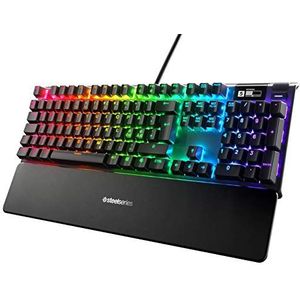 SteelSeries Apex 7 - Mechanisch gamingtoetsenbord - OLED Smart Display - RGB LED Backlit - Blauwe schakelaars - Nordic QWERTY-indeling