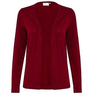 KAFFE Damesvest, lang, mouwen, normale pasvorm, open voorkant, heuplengte, Sun-dried Tomato, XL