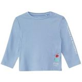 s.Oliver Longsleeve met print op de voorkant en mouwen, hemelsblauw, 68