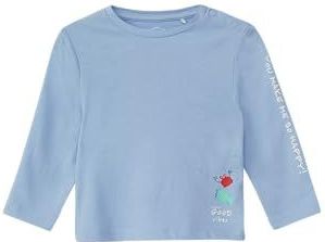 s.Oliver Longsleeve met print op de voorkant en mouwen, hemelsblauw, 68