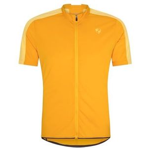 Ziener Nadeco Fietsshirt voor heren, mountainbike, racefiets, ademend, sneldrogend, elastisch, korte mouwen, goud-geel, 54
