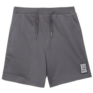 s.Oliver - Bermuda - Grijs - Katoen - Taille Met Cordon