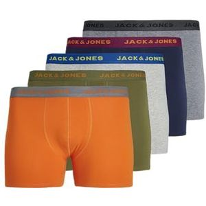 JACK&JONES PLUS Boxershorts voor heren, Light Grey Melange/Pack:navy Blazer - Olive Branch - Grey Melange - Exuberance, XXL