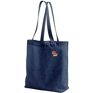 Green Fish Denim-draagtas, bedrukt, boodschappentas, machinewasbaar, opvouwbaar, jeanshandtas met handgrepen, 40 x 55 cm, multicolor, Eén maat, modern
