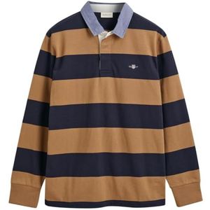 GANT REG Chambray Stripe Heavy Rugger, Warm kaki., S