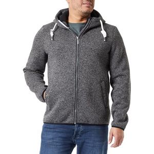 ICELOS Heren gebreide fleece blouson sweatshirt, grijs melange, XL