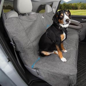Kurgo No-Slip Grip Bench Seat Cover, Hond Autostoelbeschermer, Antislip rug, Waterdicht & Vlekbestendig, Heather Charcoal Grey
