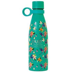 Legami SSB0016 - Hot&Cold, thermosfles, 500 ml, Ø 7 cm, licht en robuust, luchtdichte sluiting, afneembare siliconen handgreep, Hummingbirdsthema, Enjoy the Little Thing, BPA- en ftalaatvrij