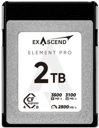 Exascend - Pro CFexpress 4.0 Type B - Geheugenkaart - Tot 4GB/s - Dubbele Bandbreedte