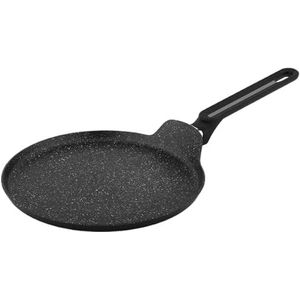 Techwood Pannenkoekenpan, 26 cm, van gesmeed aluminium, gemarmerde antiaanbaklaag, geschikt voor inductie, veilige handgreep