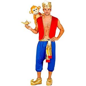 W WIDMANN 10222 Widmann Kostuum Aladdin, vest, broek, sjerp, tulband, koning van de dieven, themafeest, carnaval, heren, meerkleurig, M