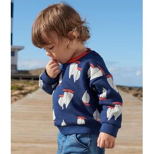 Petit Bateau Sweatshirt voor jongens, Blauw/veelkleurig., 12 mesi