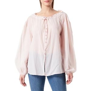 DreiMaster Klassik Dames katoenen blouse 37325760-DR03, ROSA, L, roze, L