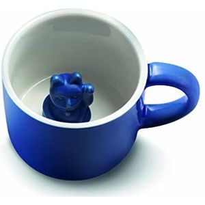 MANEKI NEKO Lucky Mug | Dark Blue mok met hoekkat Lucky Cat geluksmok koffiemok theebeker in donkerblauw