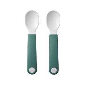 Mepal Mio oefenlepel – Set van 2 – Goede grip – Kinderservies – Deep turqouise