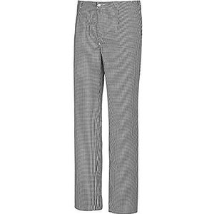 BP Gourmet 1353-910-33 kok- / bakkersbroek - elastiek op de rug - puur katoen - normale pasvorm - maat: 56 - kleur: zwart-wit Pepita