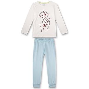 Sanetta meisjes pyjama lang, wit pebble, 128 cm