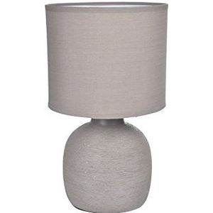 Homea 6LCE086TA lamp, keramiek, 40 W, taupe, L 19 x H 33 cm