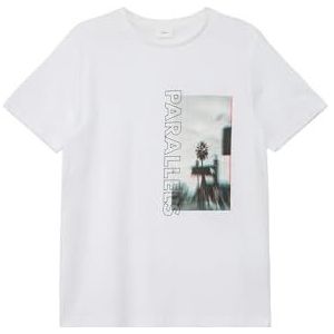 s.Oliver Junior T-shirt voor jongens met grafische print, 0100, 176 cm